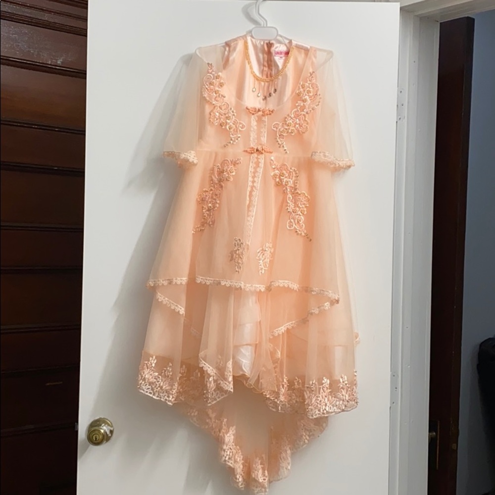 Peach party/wedding big girls dress.